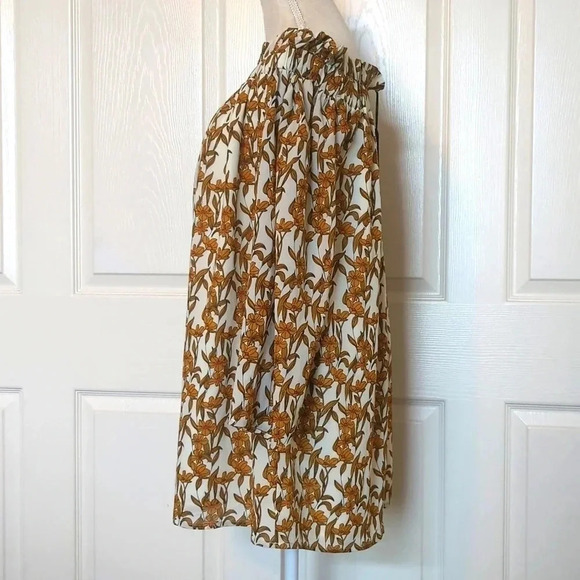 Lucca - Kate Ruffle White Mustard Dress - Picture 5 of 7